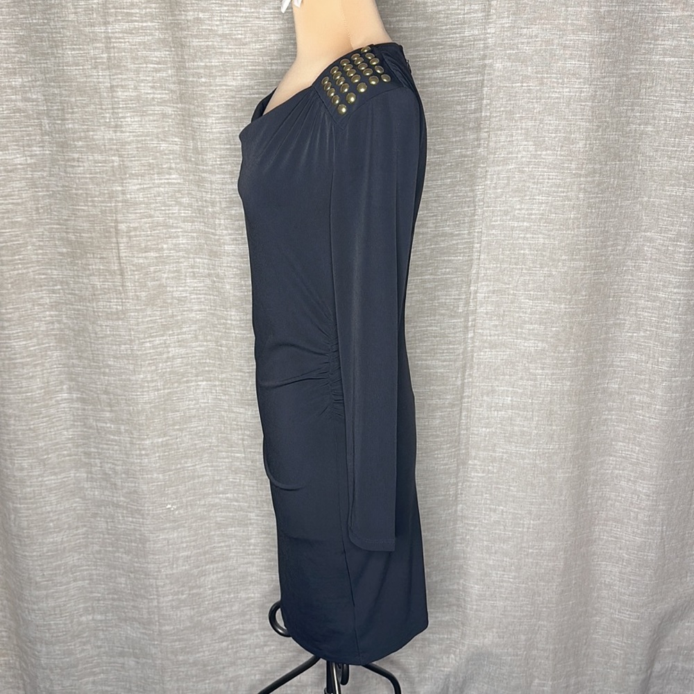 Michael Kors Black L/S Dress with Brass Detail - Picture 2 of 7